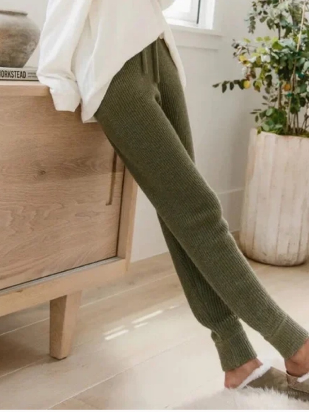 Jenni Kayne Alpaca Wool Fisherman Lounge‎ Sweatpants Small